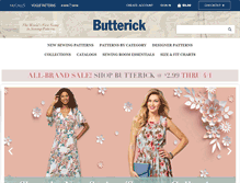 Tablet Screenshot of butterick.mccall.com