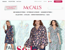 Tablet Screenshot of mccallpattern.mccall.com